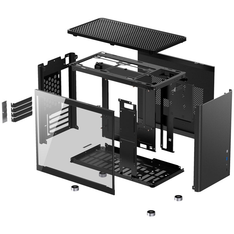 Jonsbo D30 mATX housing, tempered glass - black
