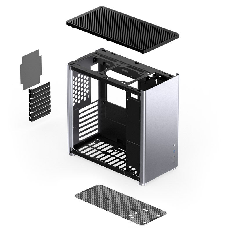 Jonsbo D40 ATX case, tempered glass - silver