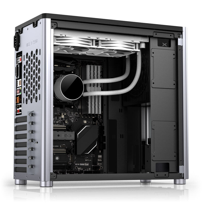 Jonsbo D40 ATX case, tempered glass - silver