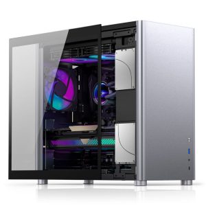 Jonsbo D40 ATX case, tempered glass - silver