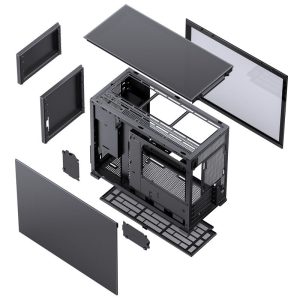 Jonsbo D31 Micro-ATX case, tempered glass - black