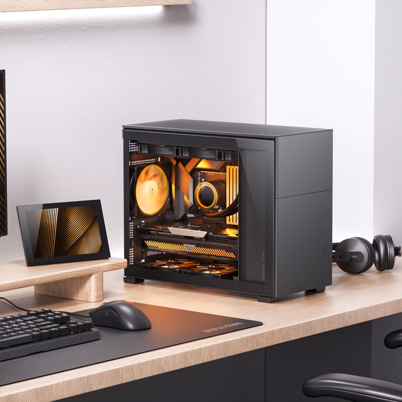 Jonsbo D31 Micro-ATX case, tempered glass - black