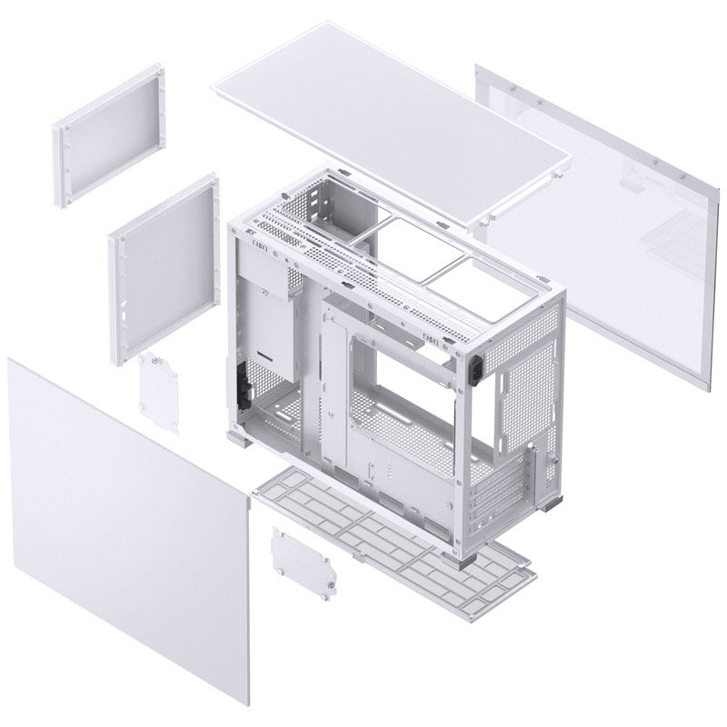 Jonsbo D31 Micro-ATX case, tempered glass - white