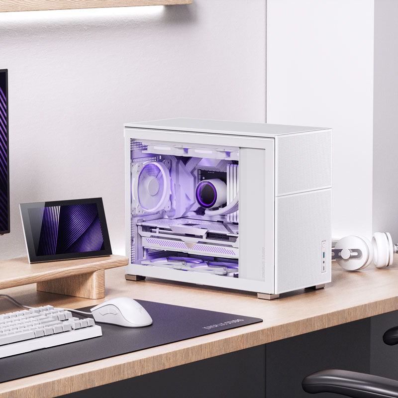 Jonsbo D31 MESH Micro-ATX case, tempered glass - white