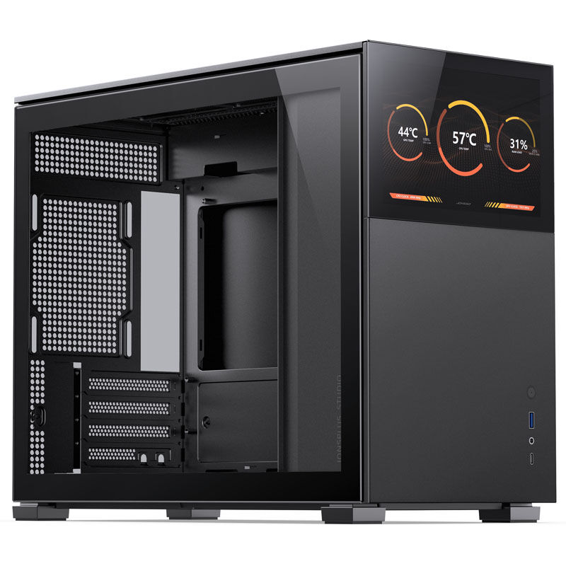Jonsbo D31 Screen Micro-ATX case, tempered glass - black : image 1