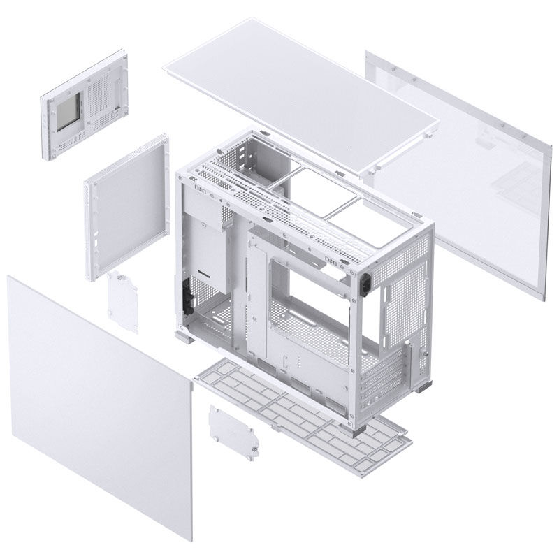 Jonsbo D31 Screen Micro-ATX case, tempered glass - white : image 8