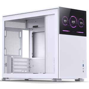 Jonsbo D31 Screen Micro-ATX case, tempered glass - white : image 1