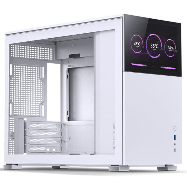 Jonsbo D31 Screen Micro-ATX case, tempered glass – white