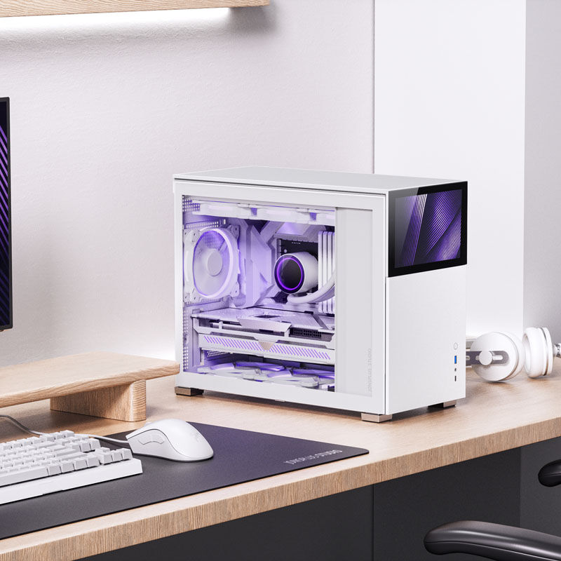 Jonsbo D31 Screen Micro-ATX case, tempered glass - white : image 10