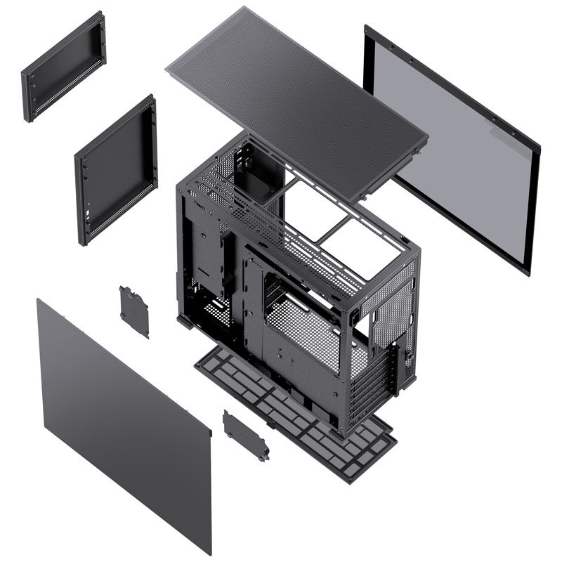 Jonsbo D41 ATX case, tempered glass - black