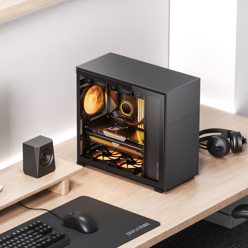 Jonsbo D41 ATX case, tempered glass - black