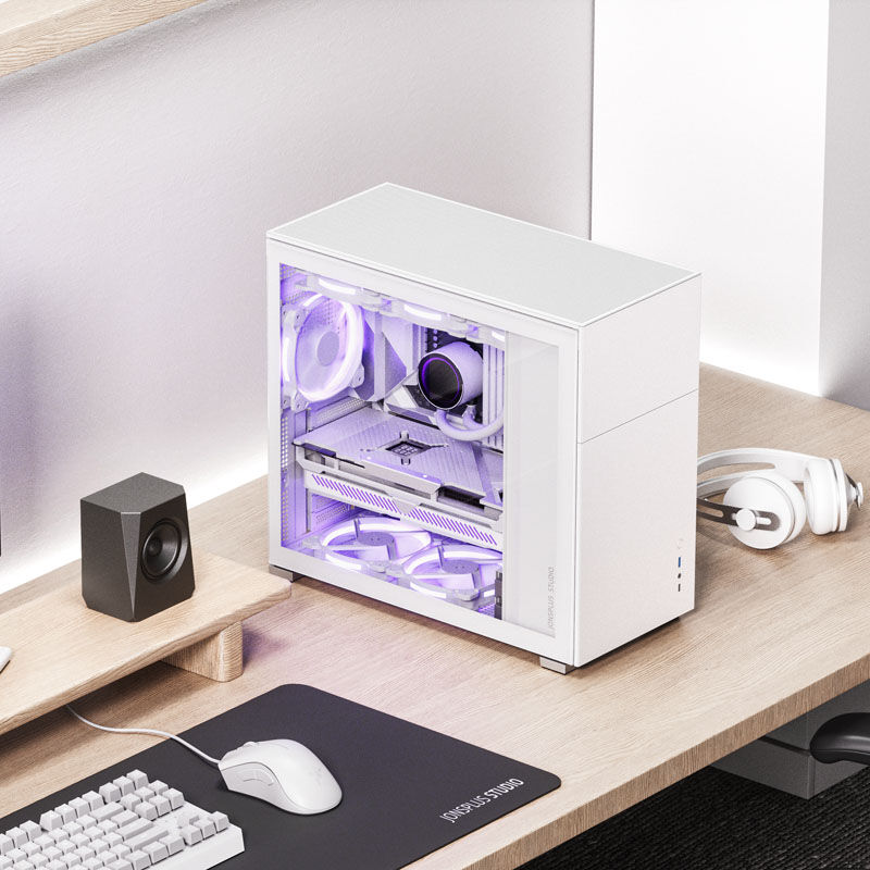 Jonsbo D41 ATX case, tempered glass - white : image 8
