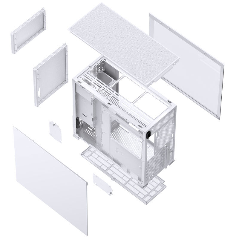 Jonsbo D41 MESH ATX case, tempered glass - white