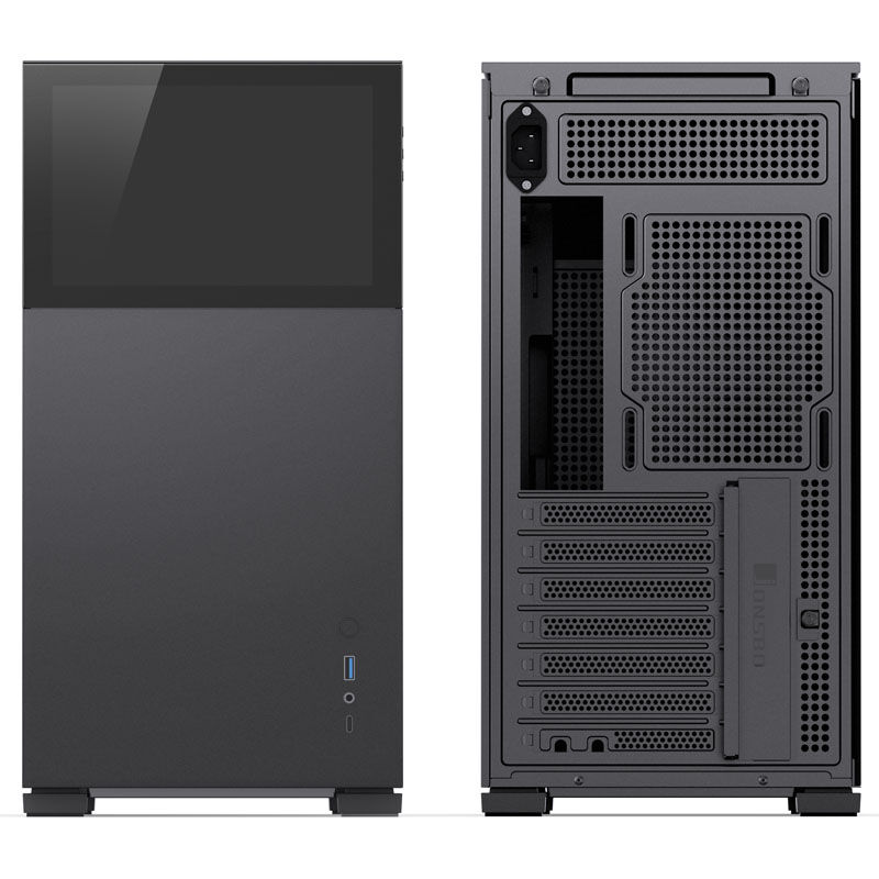 Jonsbo D41 Screen ATX case, tempered glass - black - B-Grade