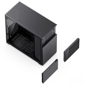 Jonsbo D41 Screen ATX case, tempered glass - black - B-Grade