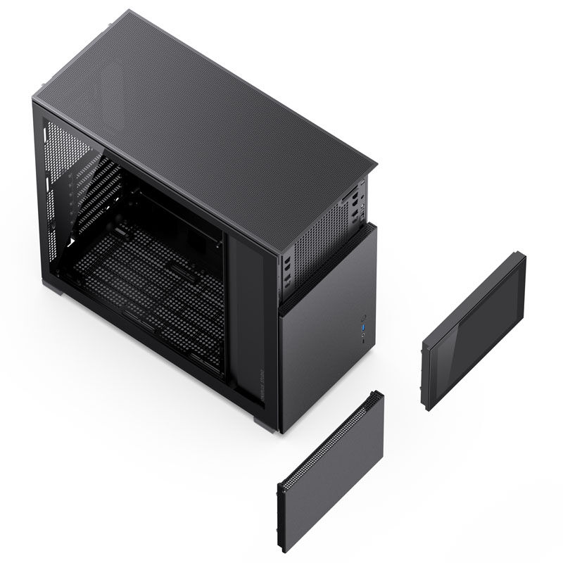Jonsbo D41 Screen ATX case, tempered glass - black - B-Grade