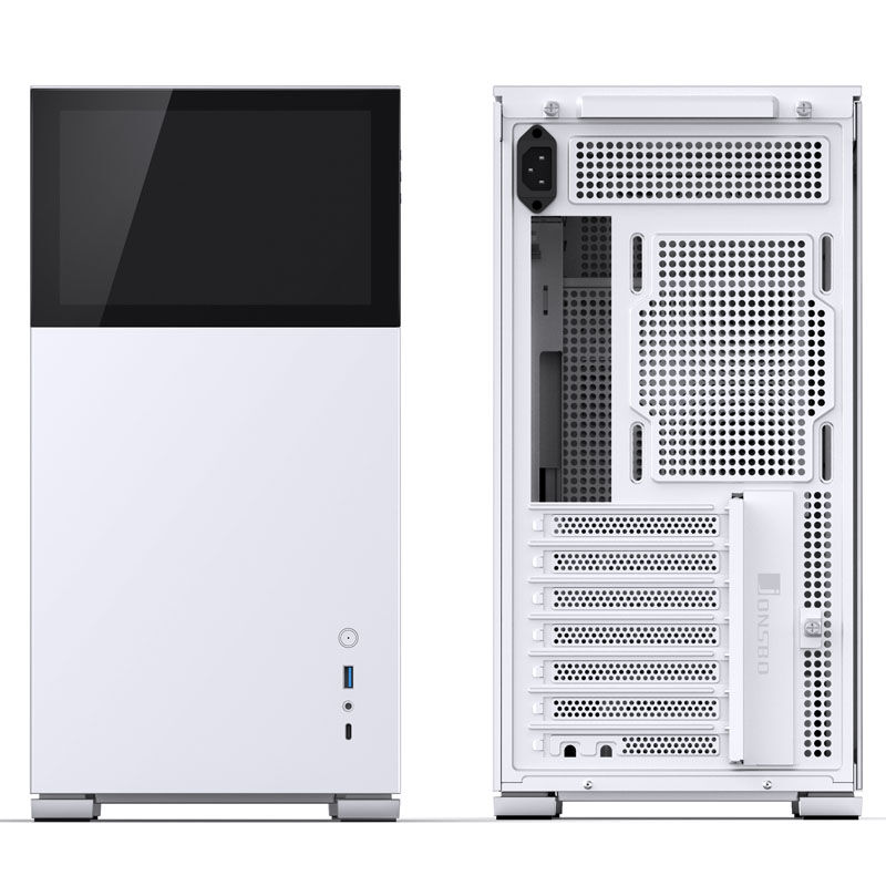 Jonsbo D41 Screen ATX case, tempered glass - white : image 3