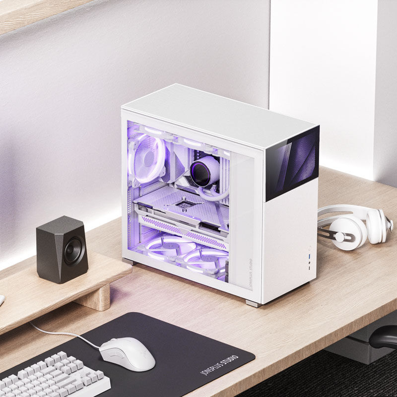 Jonsbo D41 Screen ATX case, tempered glass - white : image 10