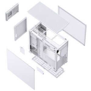 Jonsbo D41 Screen ATX case, tempered glass - white : image 8