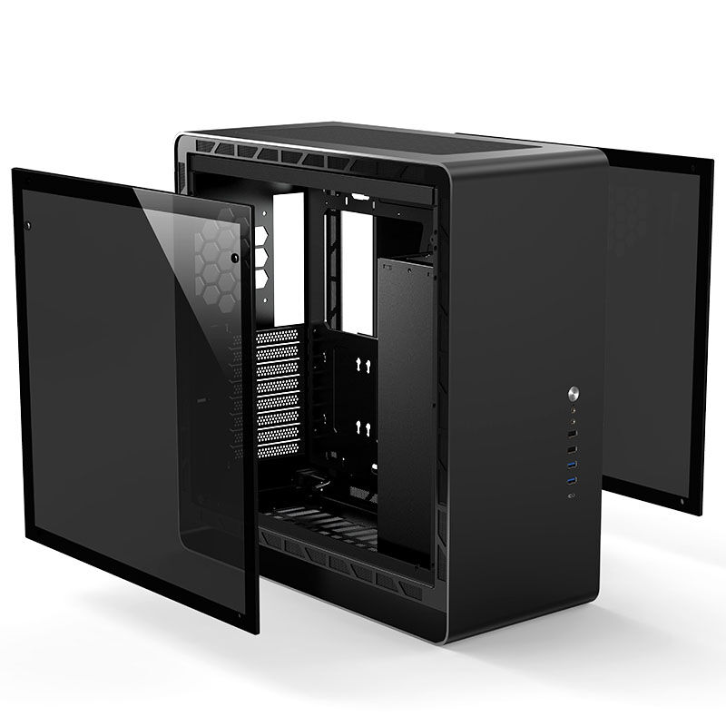 Jonsbo UMX6S E-ATX midi tower, tempered glass - black