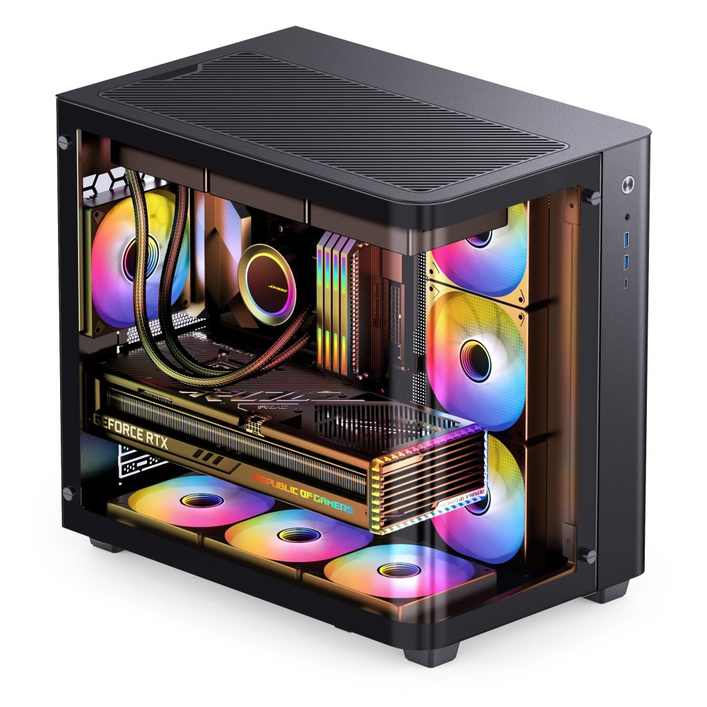 Jonsbo TK-3 Case, Midi-Tower, ATX, Tempered Glass - black