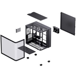 Jonsbo TK-3 Case, Midi-Tower, ATX, Tempered Glass - black