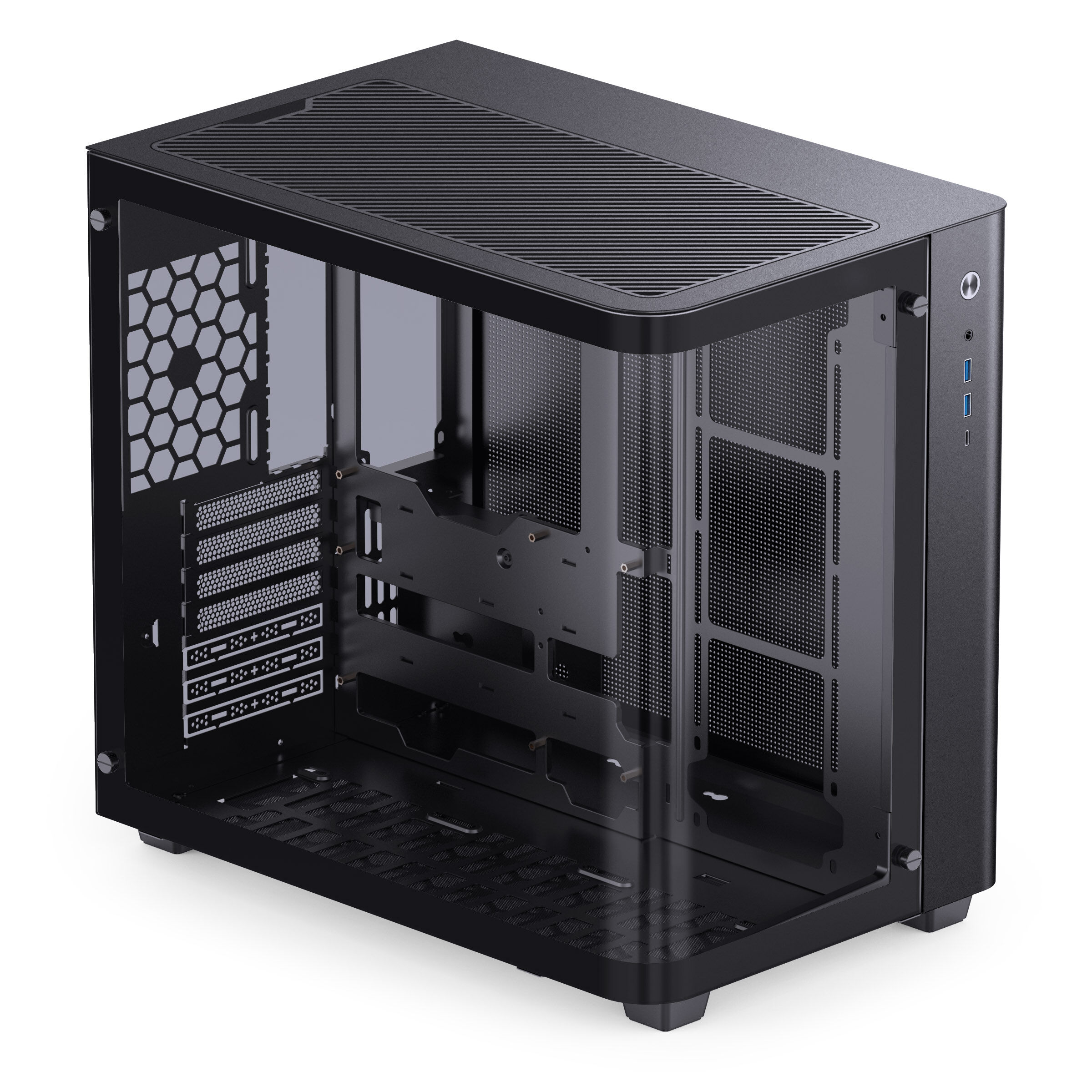 Jonsbo TK-3 Case, Midi-Tower, ATX, Tempered Glass - black
