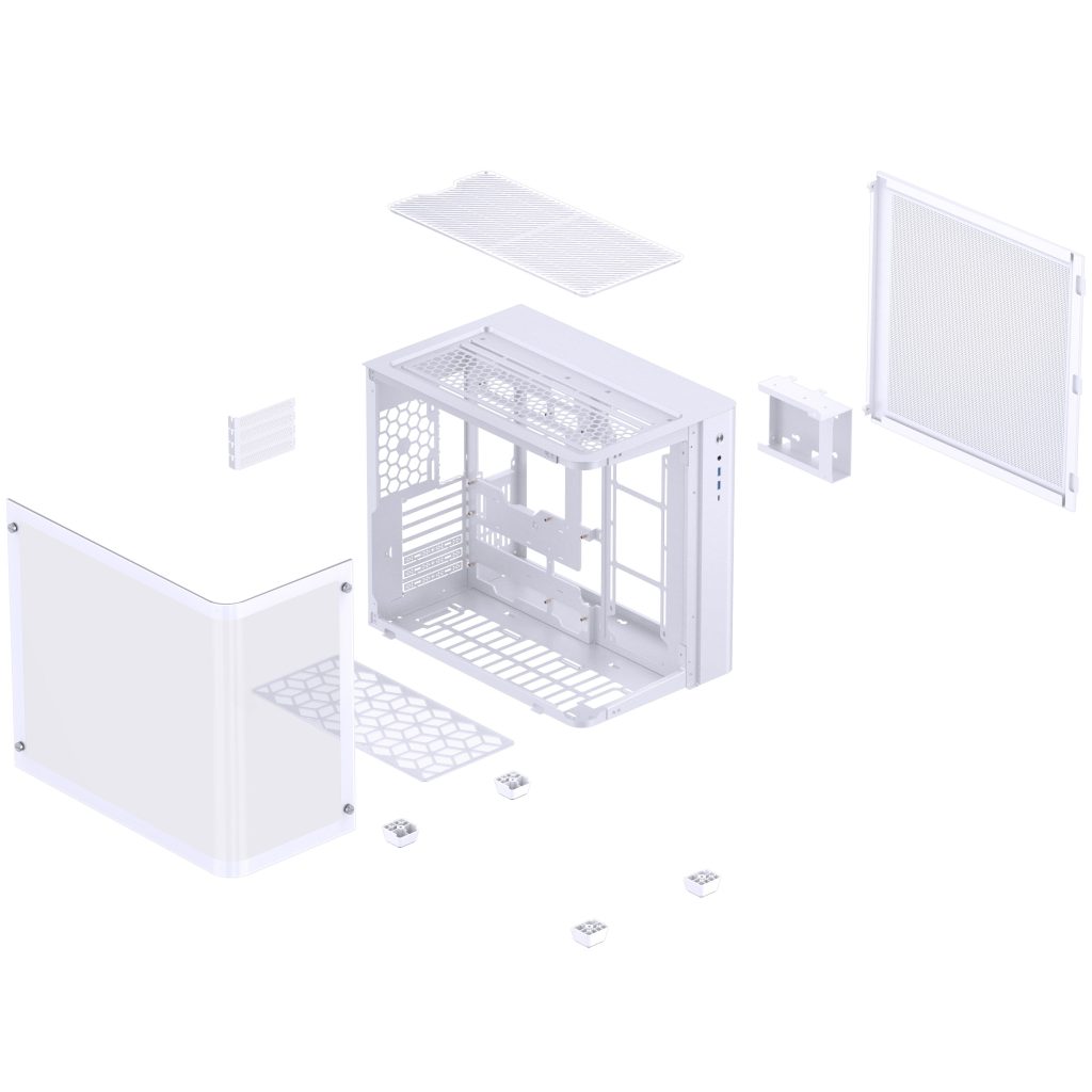 Jonsbo TK-3 Case, Midi-Tower, ATX, Tempered Glass - white : image 13
