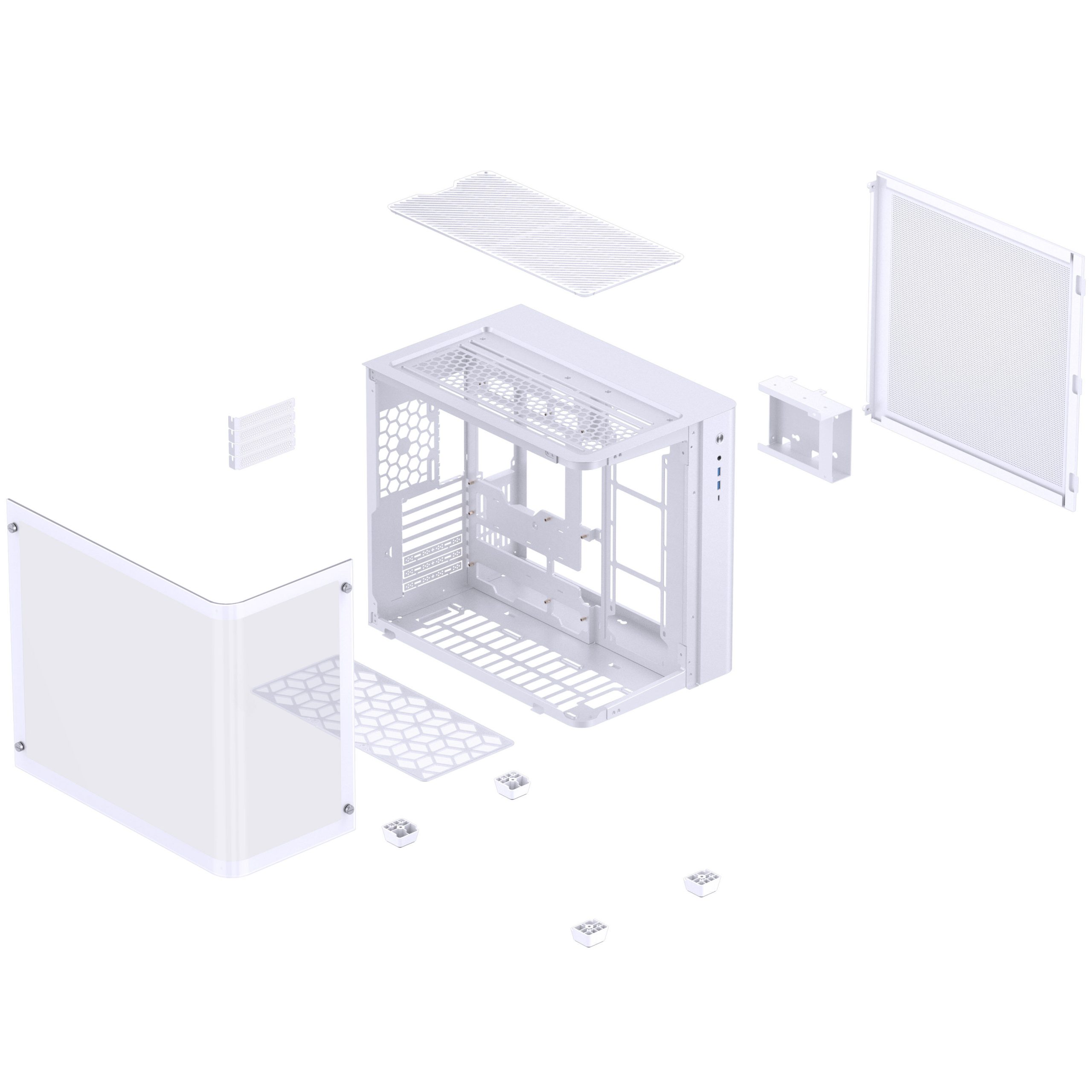 Jonsbo TK-3 Case, Midi-Tower, ATX, Tempered Glass - white : image 13