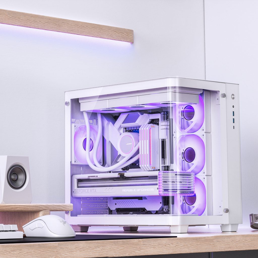 Jonsbo TK-3 Case, Midi-Tower, ATX, Tempered Glass - white : image 2