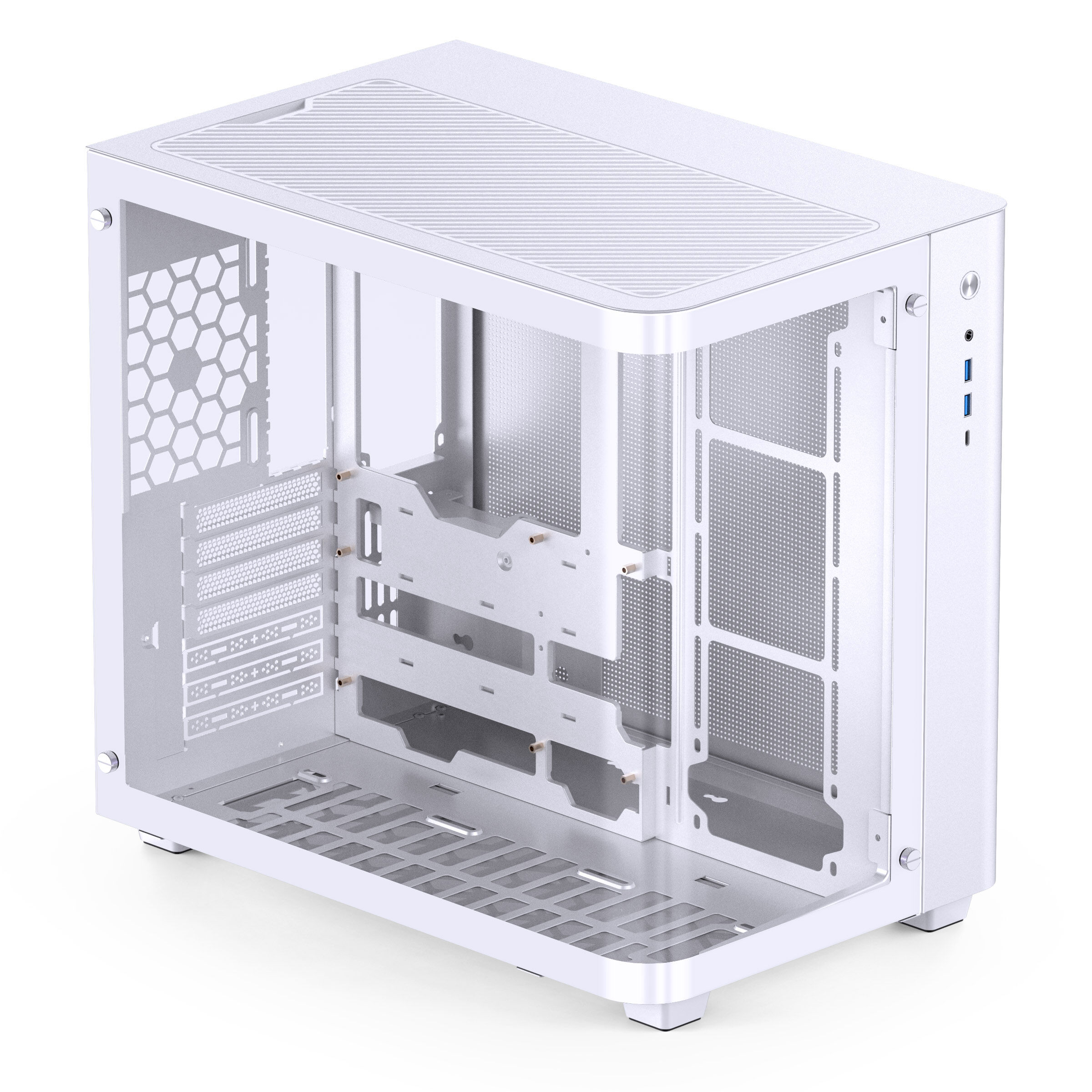 Jonsbo TK-3 Case, Midi-Tower, ATX, Tempered Glass - white : image 3