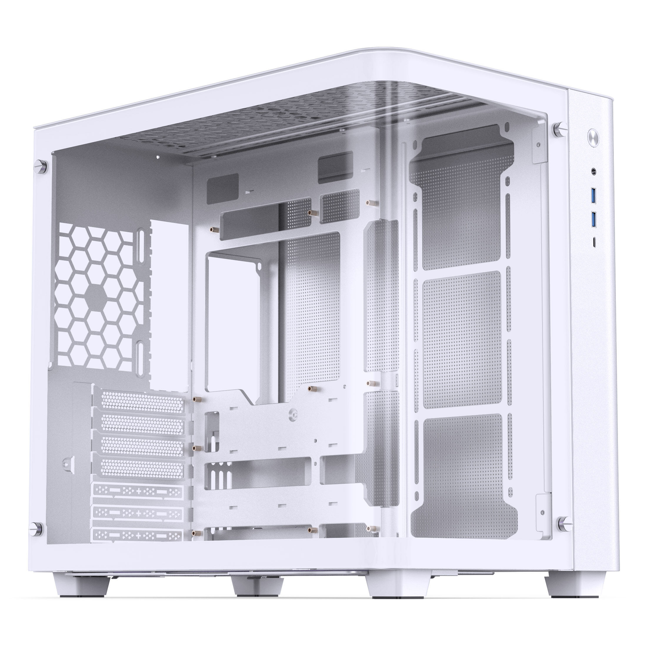 Jonsbo TK-3 Case, Midi-Tower, ATX, Tempered Glass - white : image 1