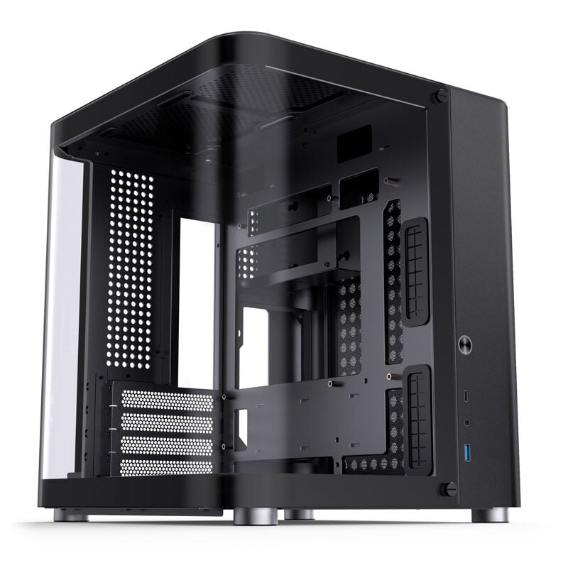 Jonsbo TK-1 2.0 Micro-ATX Case, Tempered Glass - black