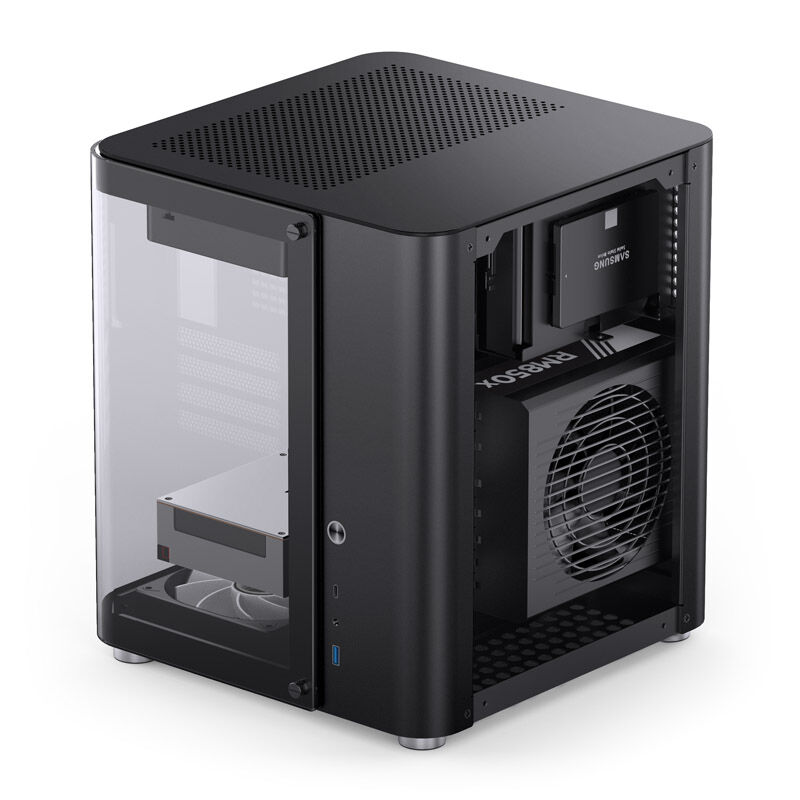 Jonsbo TK-1 2.0 Micro-ATX Case, Tempered Glass - black