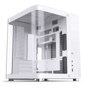 Jonsbo TK-1 2.0 Micro-ATX Case, Tempered Glass - white