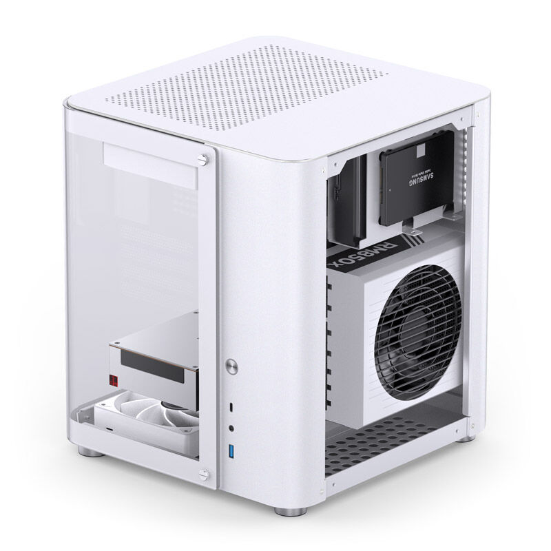 Jonsbo TK-1 2.0 Micro-ATX Case, Tempered Glass - white
