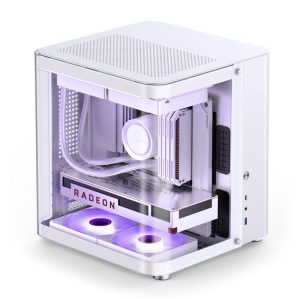 Jonsbo TK-1 2.0 Micro-ATX Case, Tempered Glass - white