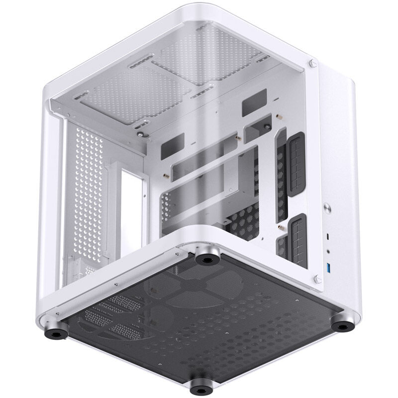 Jonsbo TK-1 2.0 Micro-ATX Case, Tempered Glass - white