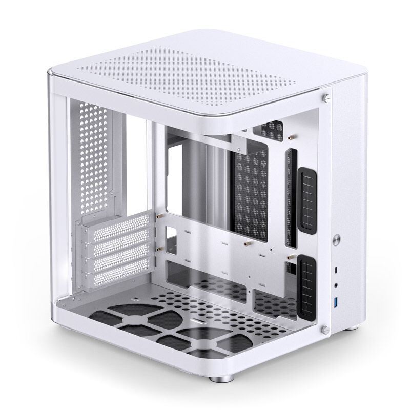 Jonsbo TK-1 2.0 Micro-ATX Case, Tempered Glass - white