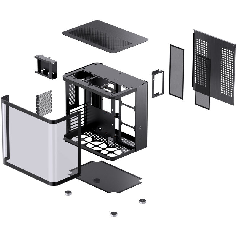 Jonsbo TK-2 2.0 Midi Tower, tempered glass - black