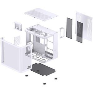 Jonsbo TK-2 2.0 Midi Tower, tempered glass - white