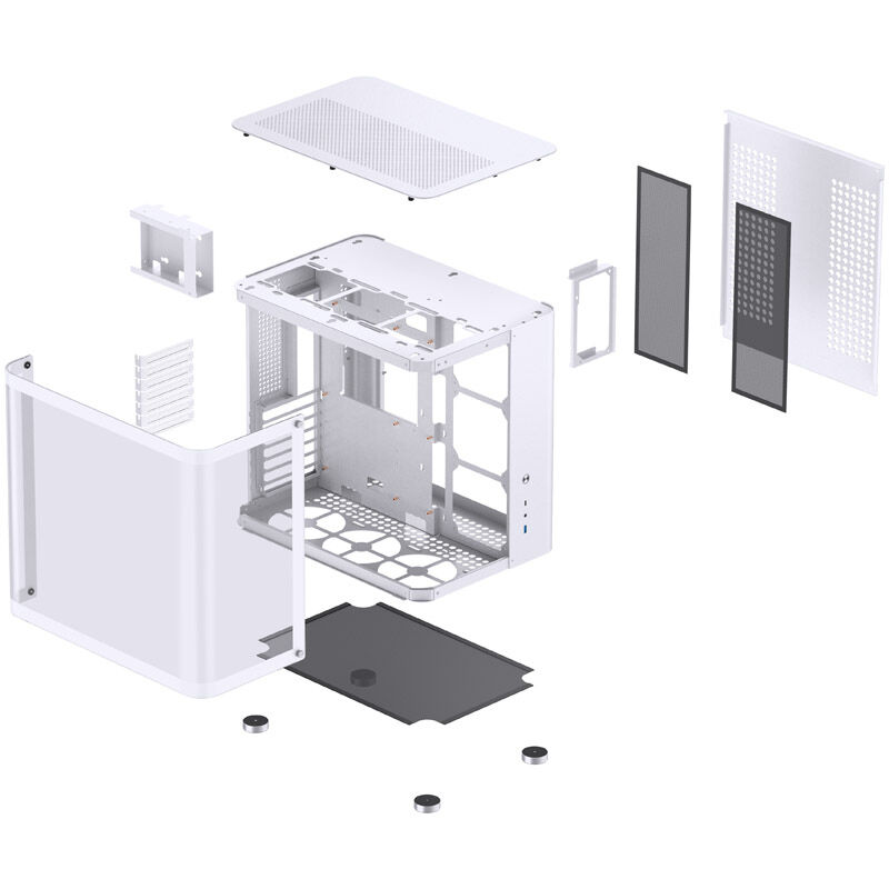 Jonsbo TK-2 2.0 Midi Tower, tempered glass - white
