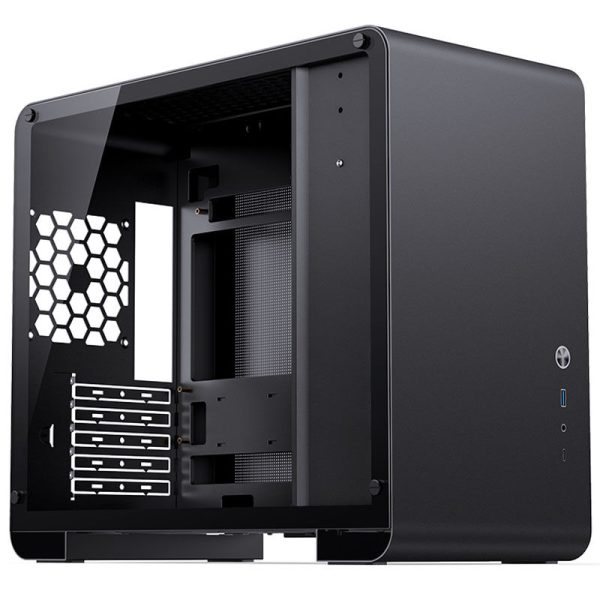 Jonsbo U4 Mini Micro-ATX Case, Tempered Glass – Black