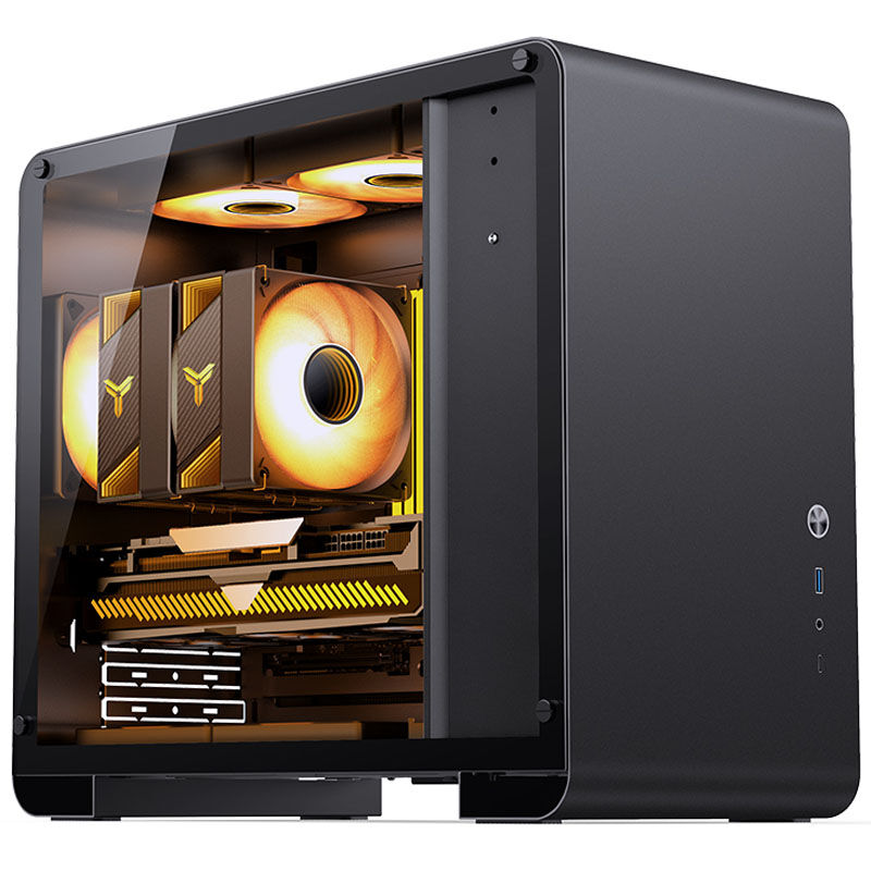 Jonsbo U4 Mini Micro-ATX Case, Tempered Glass - Black