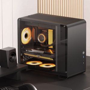 Jonsbo U4 Mini Micro-ATX Case, Tempered Glass - Black