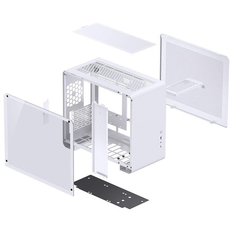 Jonsbo U4 Mini Micro-ATX Case, Tempered Glass - white : image 9