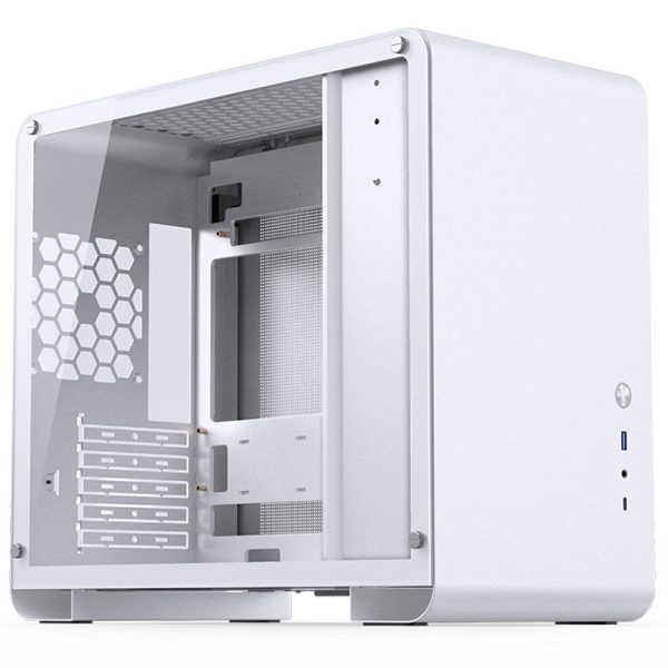 Jonsbo U4 Mini Micro-ATX Case, Tempered Glass – white