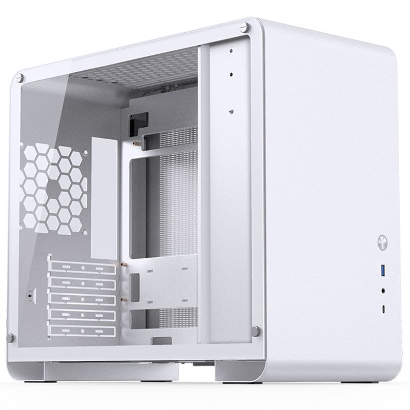 Jonsbo U4 Mini Micro-ATX Case, Tempered Glass - white : image 1