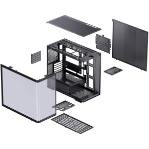 Jonsbo D300 Midi Tower, 270 degrees, tempered glass - black : image 10