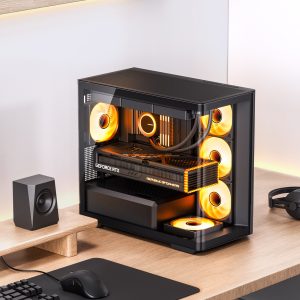 Jonsbo D300 Midi Tower, 270 degrees, tempered glass - black : image 2
